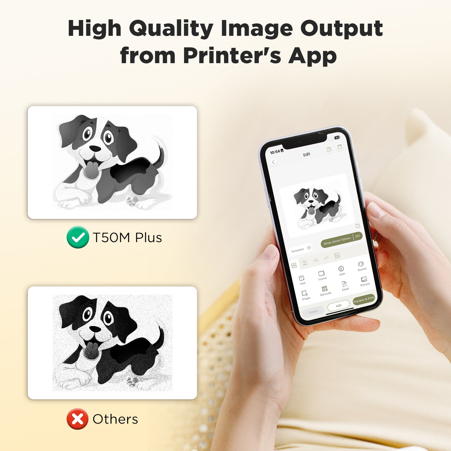 SUPVAN T50M Bluetooth Label Maker Machine with Tape, Wide Waterproof Label, Versatile App with 40 Fonts and 400+ Icons, Inkless Labeler for Home, Kitchen, School, Office Organization, Green