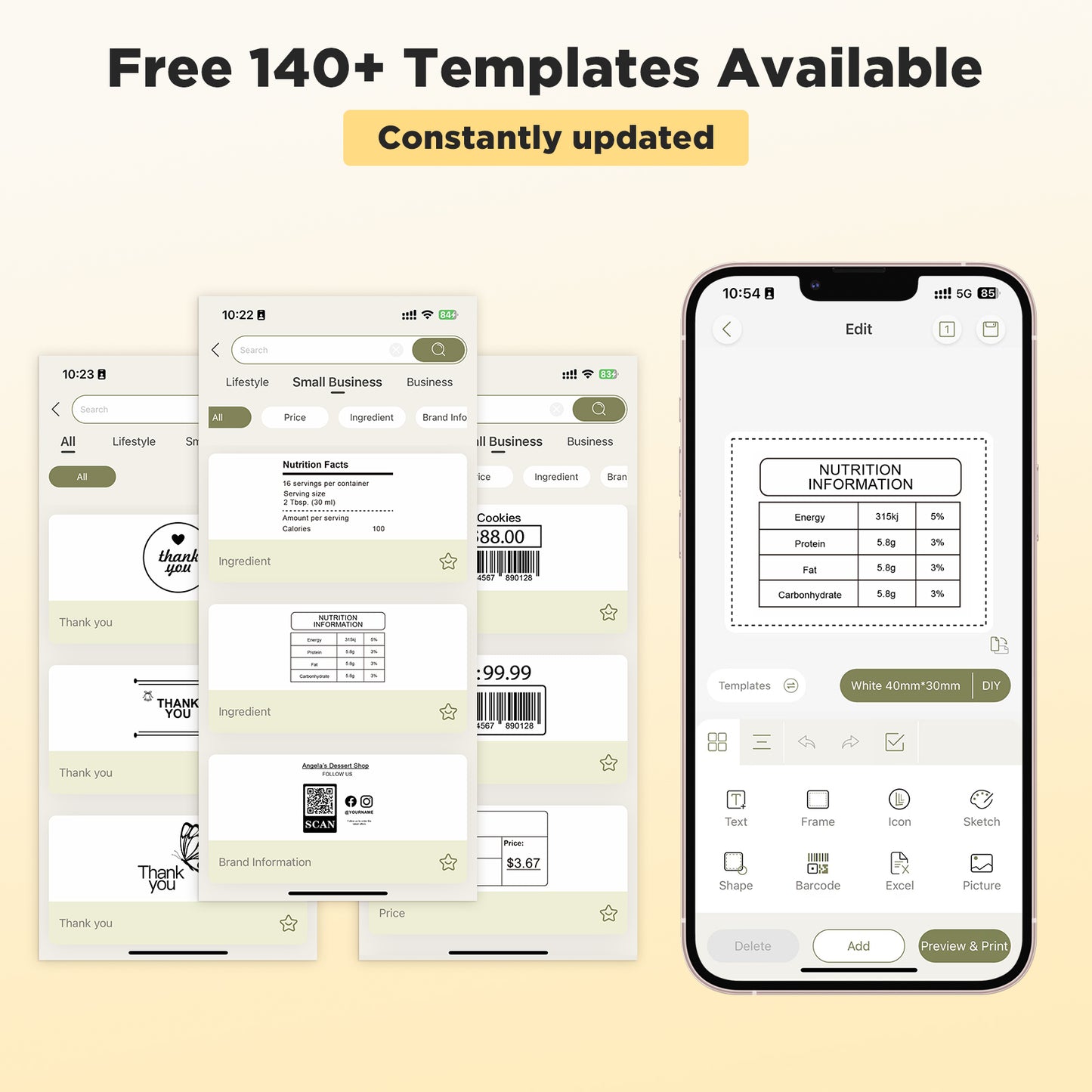 SUPVAN T50M Pro Bluetooth Label Maker Machine with Tape, Wide Waterproof Label, Versatile App with 40 Fonts and 450+ Icons, Inkless Labeler for Home, Kitchen, School, Office Organization, Black
