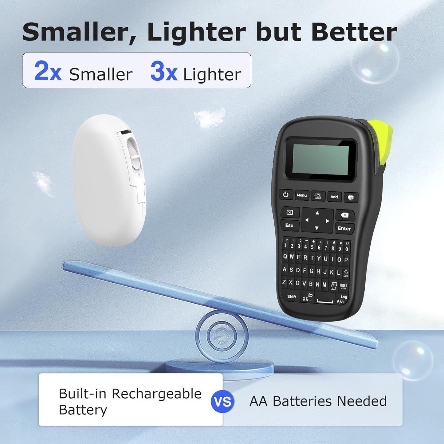SUPVAN Label Makers E10 Mini Bluetooth Label Printer Wireless Labeler Label Maker Machine Multiple Templates Available Labelmaker for Office Organization Home Kitchen Storage White
