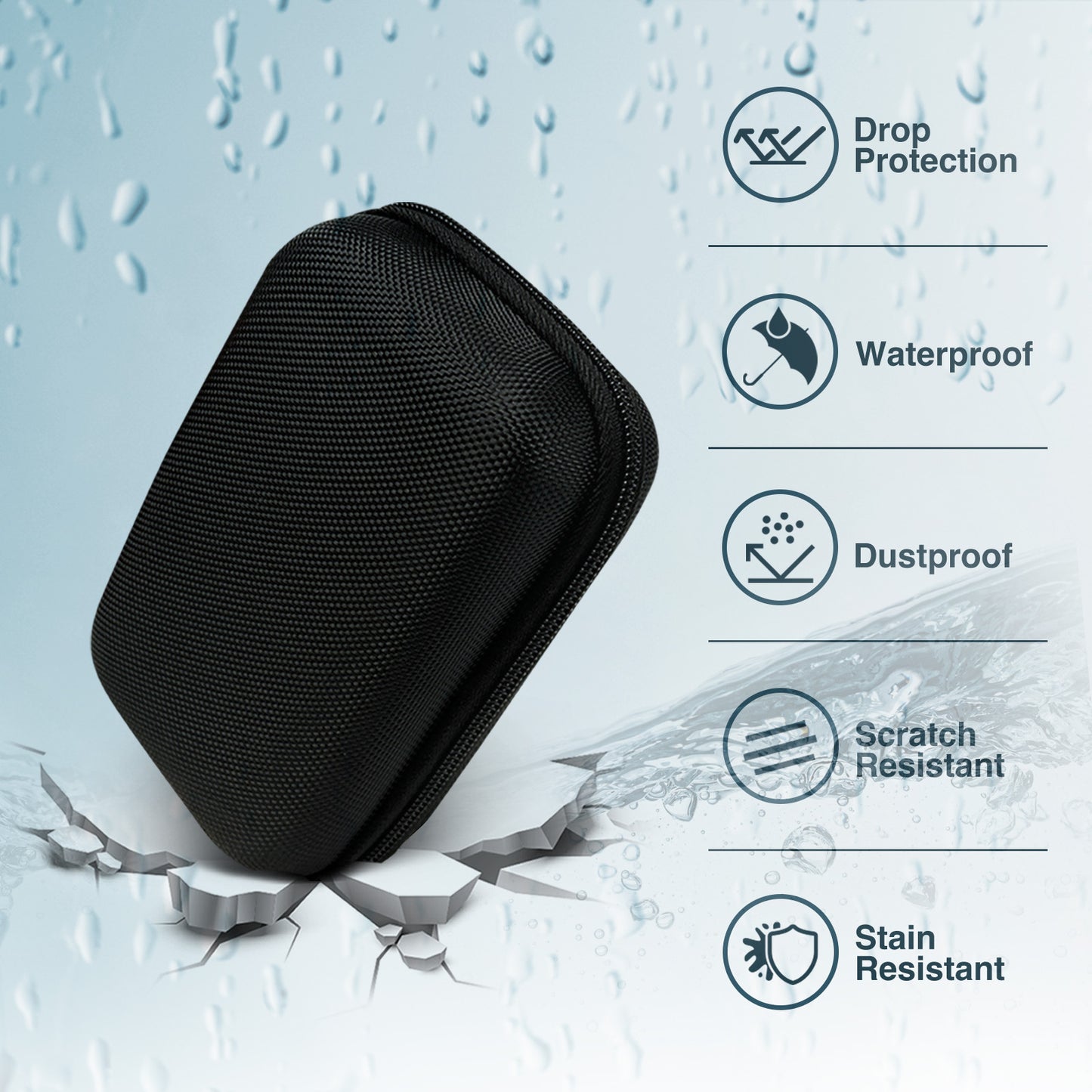 SUPVAN Nylon Hard Protective Travel Case for E10 Label Maker and Tapes