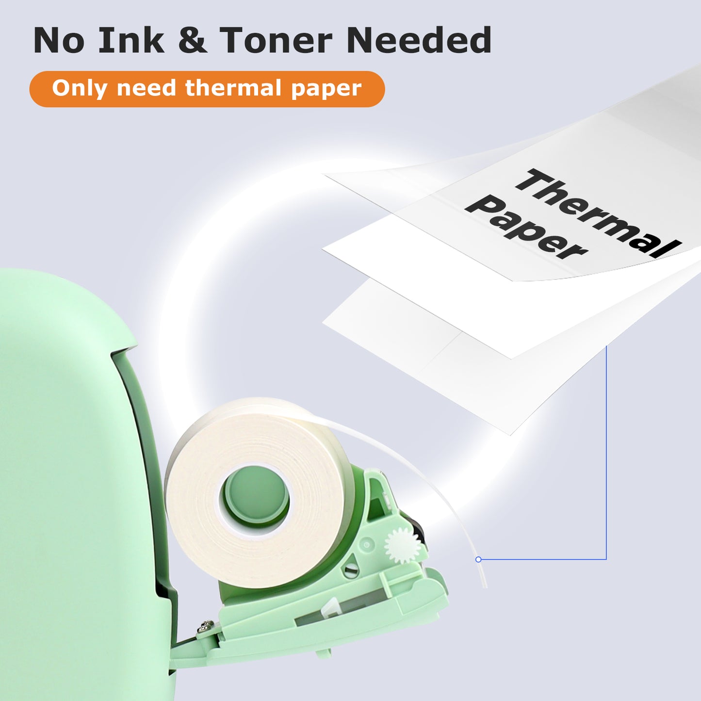 SUPVAN E10 Bluetooth Label Maker Machine with Tape, Continuous Waterproof Label, Versatile App with 35 Fonts and 1k+ Icons, Inkless Labeler for Home, Kitchen, School, Office Organization, Green