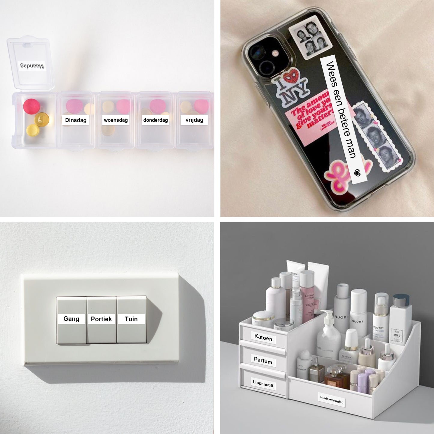 SUPVAN E10 Label Maker Sticker Portable Machine with 3 Roll Waterproof Labels - APP Bluetooth Connectivity - For Home Organization, Kitchen Storage, School & Office Supplies, Business