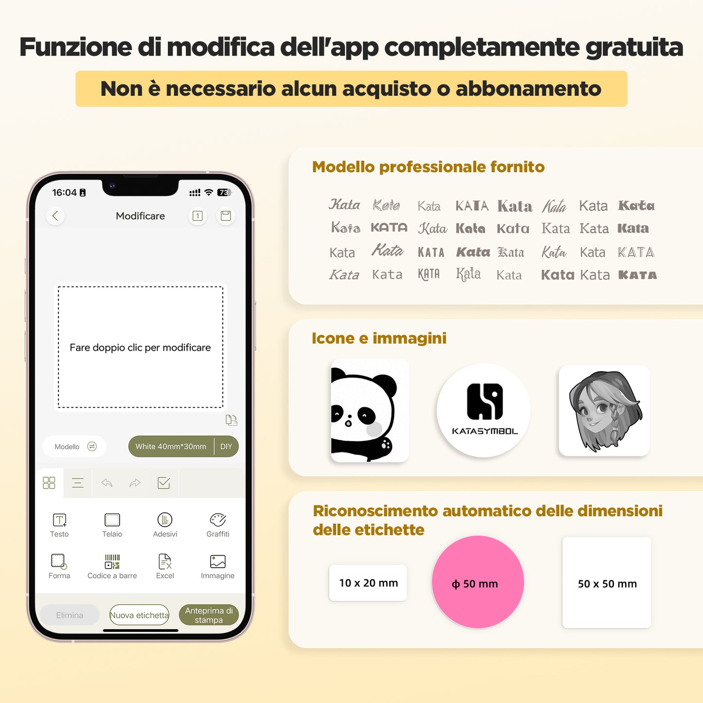 SUPVAN T50M Pro Etichettatrice Bluetooth con 3 Nastro, App Versatile con 30 Caratteri e Oltre 700 icone, Senza, Inchiostro per Organizzare Casa, Cucina, Scuola e Ufficio.