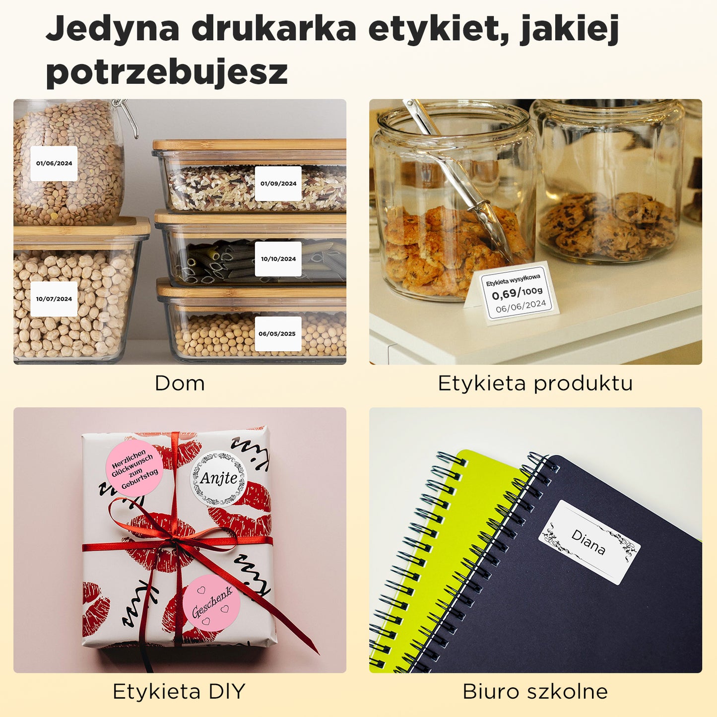 SUPVAN T50M Pro drukarka etykiet, samoprzylepna drukarka etykiet z 3 rolką wodoodpornych etykiet, termiczna drukarka etykiet samoprzylepnych, inteligentna aplikacja 34+ czcionki 450+ ikony