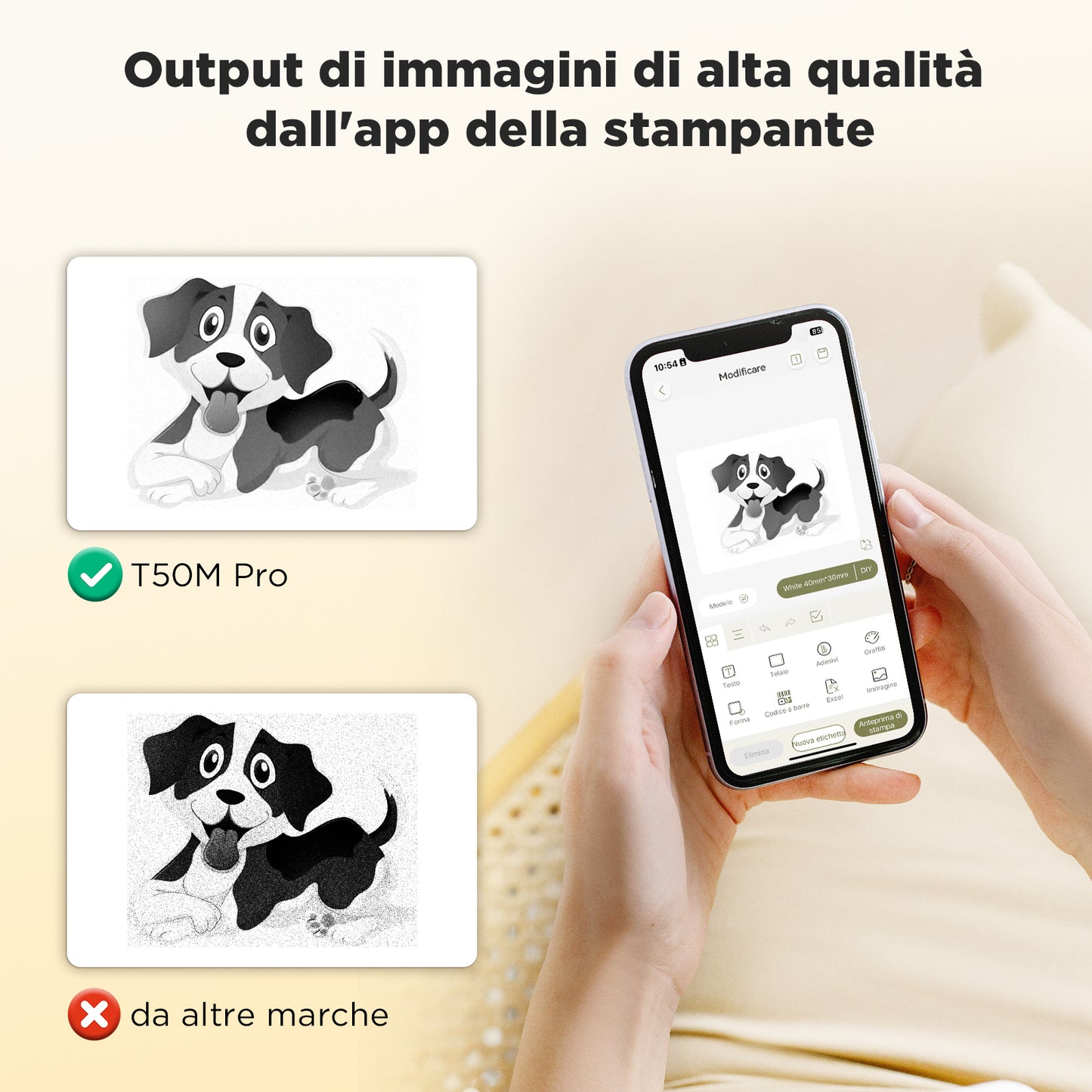 SUPVAN T50M Pro Etichettatrice Bluetooth con Nastro, App Versatile con 30 Caratteri e Oltre 700 icone, Senza, Inchiostro per Organizzare Casa, Cucina, Scuola e Ufficio.