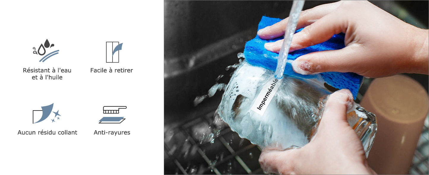 SUPVAN E10 Etiqueteuse avec étiquettes, imprimante d'étiquettes Autocollantes, Application Intelligente 40+ Polices, 150+ modèles et 700+ icônes, Impression d'étiquettes personnalisées, Noir