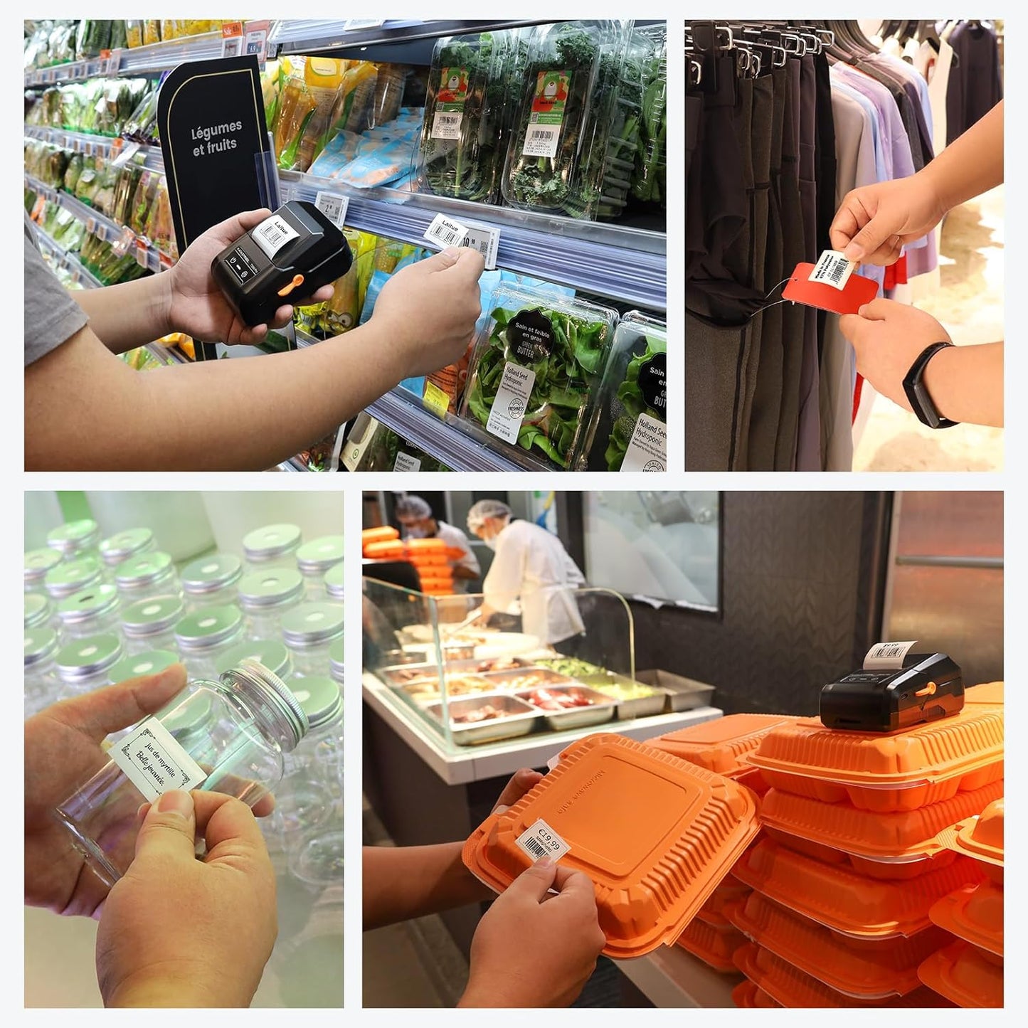 SUPVAN Etiqueteuse T50M Pro, Étiqueteuse Autocollante contien 3 Rouleau Étiquettes Imperméables, Imprimante Etiquette Autocollante Thermique, Smart App 40+ Polices 700+ Icônes