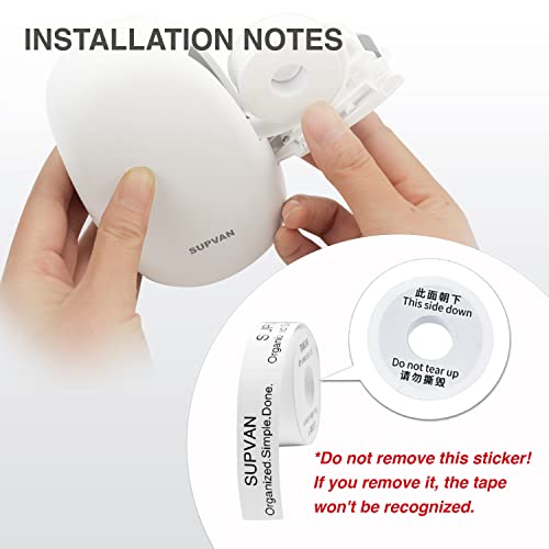SUPVAN E10 Transparent Label Print Tape