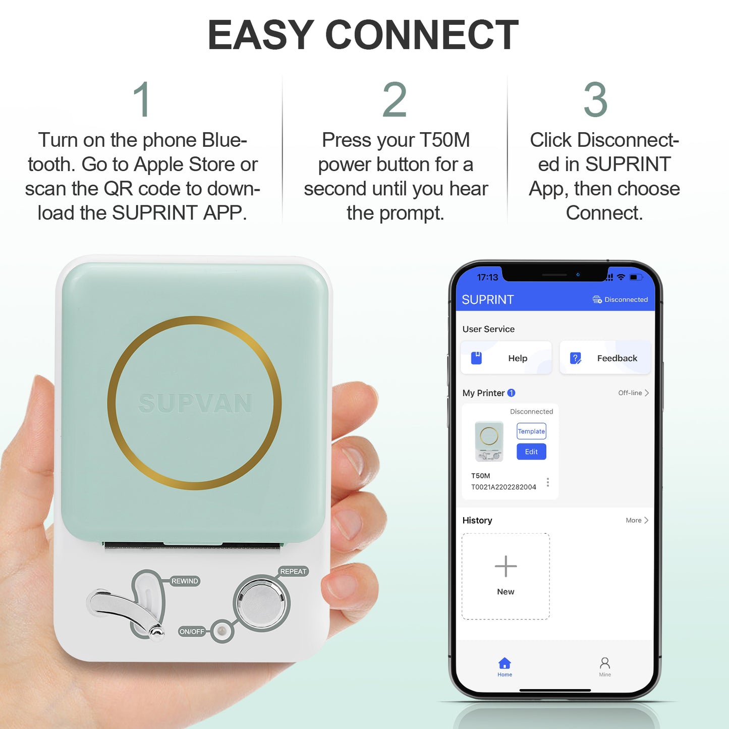 SUPVAN T50M Portable Label Maker