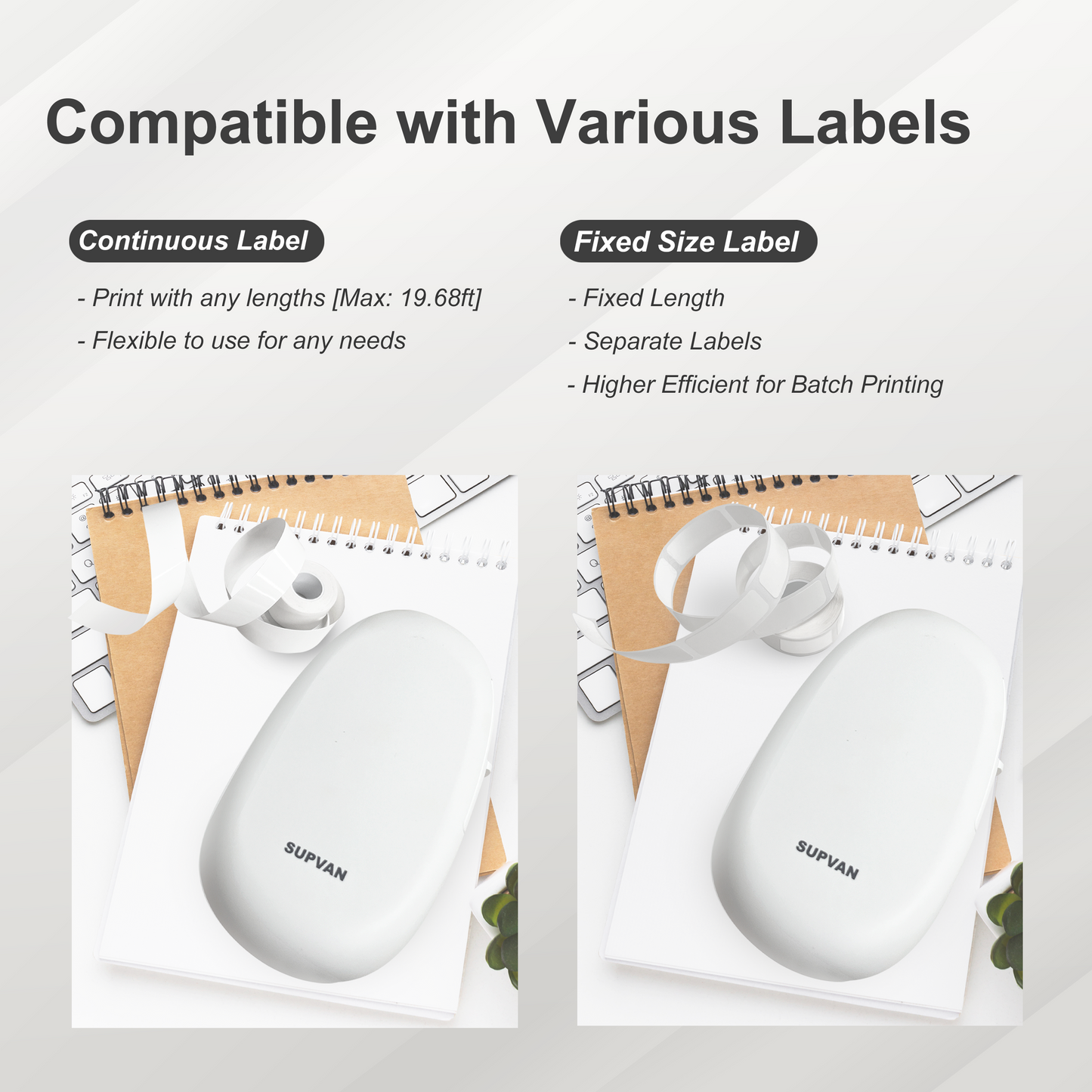 SUPVAN E10 Mini Bluetooth Label Printer