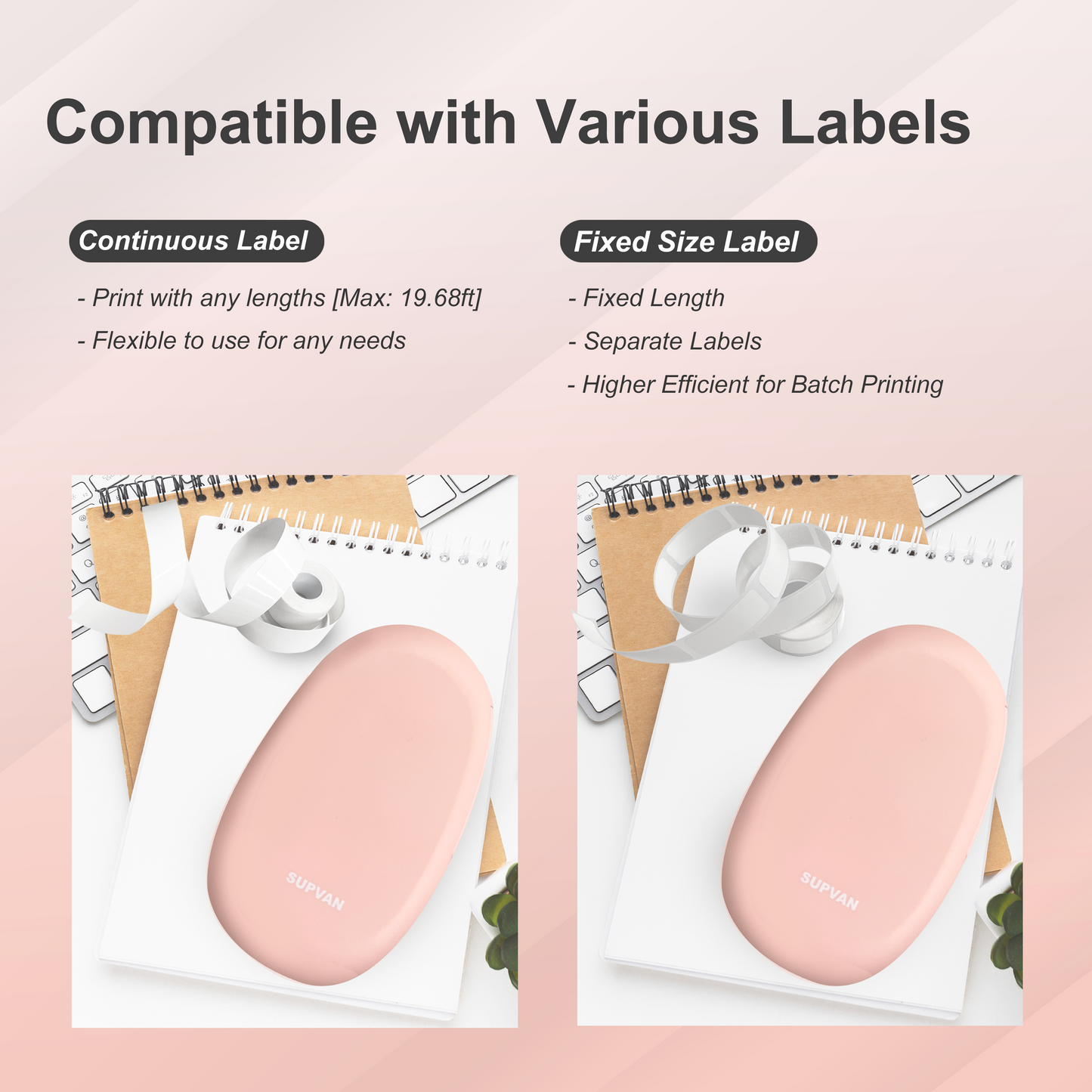 SUPVAN E10 Mini Bluetooth Label Printer