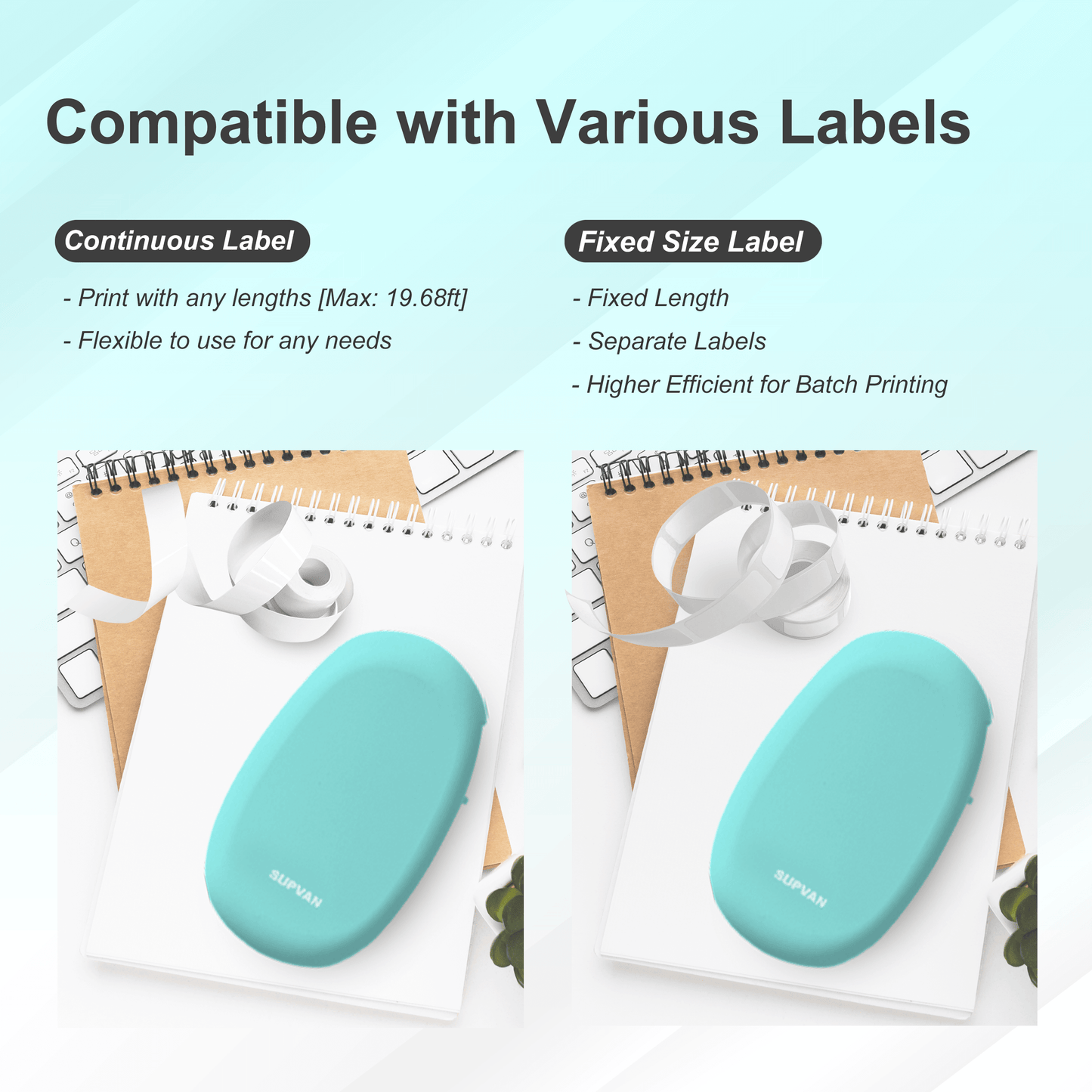 SUPVAN E10 Mini Bluetooth Label Printer