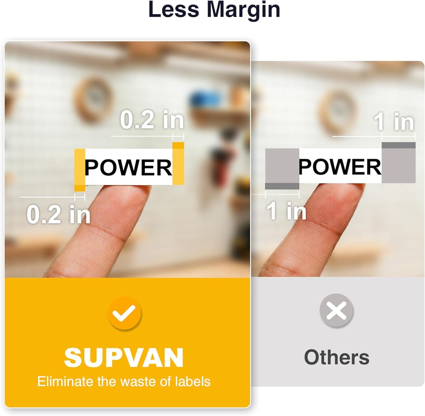 SUPVAN G15M Portable Label Maker Machine with 4 Tapes, Rechargeable 1200mAh Battery Thermal Transfer Printer, Compatible with Multi-Type Label, Home, Garage, Office & Outdoor