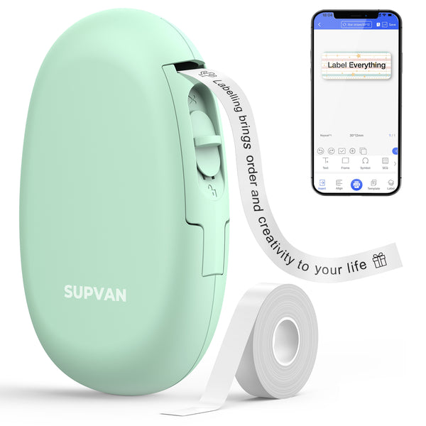 ROEOWENE Funda Estuche Rígido Compatible Con Pristar P15/Nelko P21/NIIMBOT D110/SUPVAN E10/PRT Etiquetadora Bluetooth Portátil Mini Impresora De Etiquetas Adhesivas Label Maker Case (Solo Bolsa)-Verde