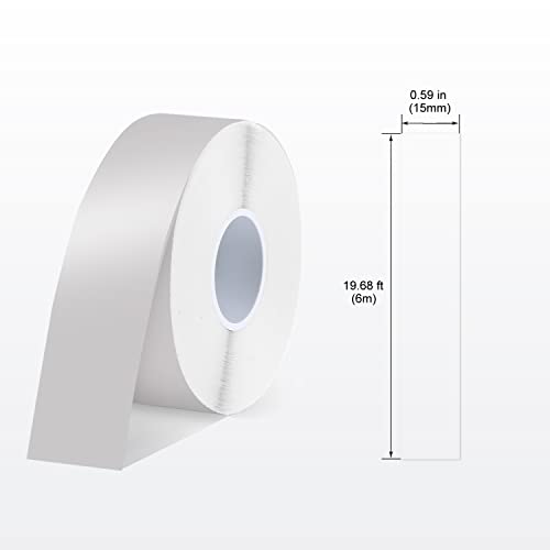 Ruban d'étiqueteuse SUPVAN E10 et E16 - Recharge de papier d'impression d' étiquettes - Taille continue - 1,5 cm x 50,7 m - Laminé thermique -  Imperméable - Autocollant multifonction : : Fournitures pour le  bureau
