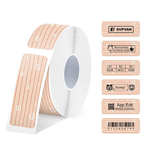 SUPVAN E10 Fixed Sized Type Label Tape for E10 Label Maker