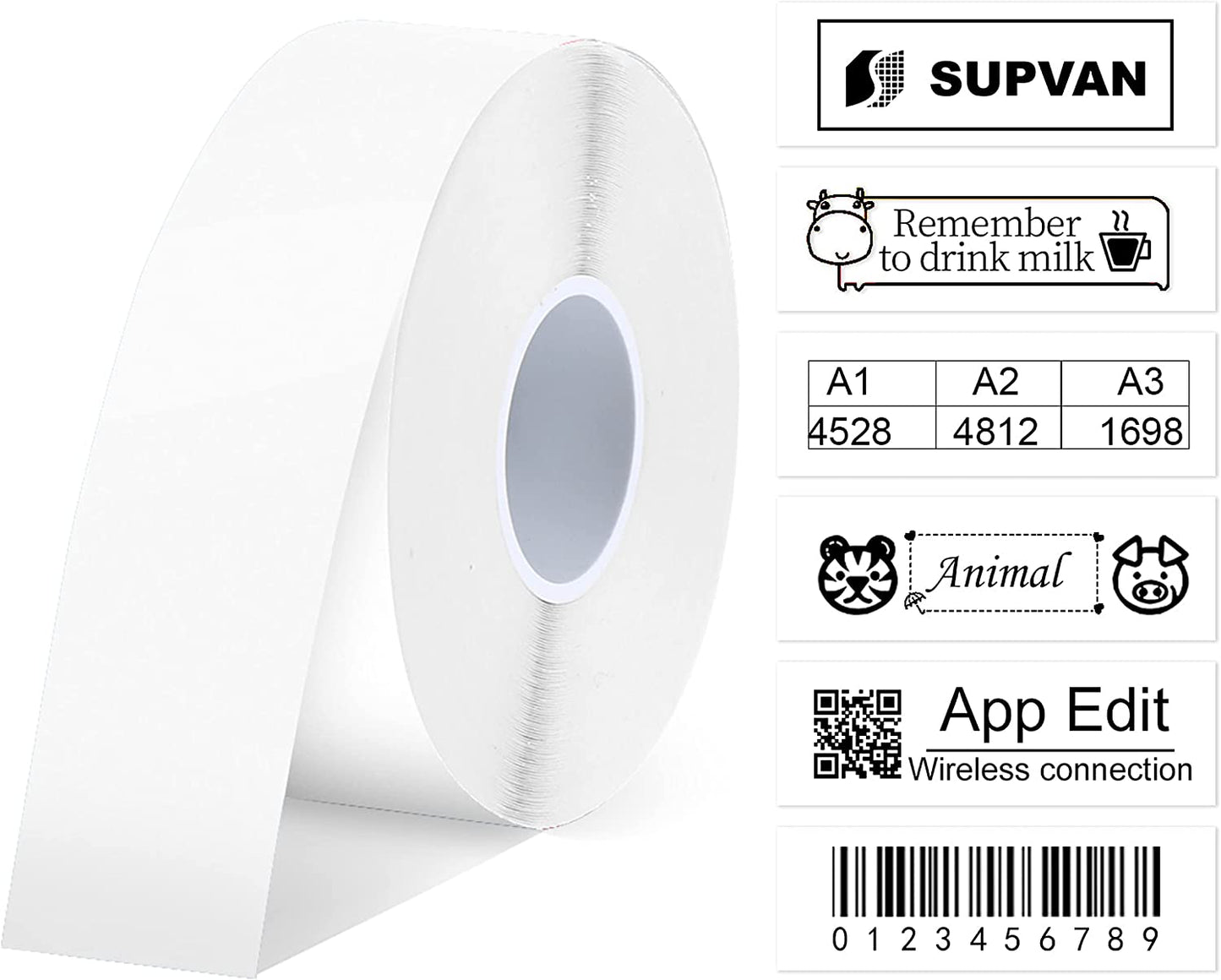 Transparent PET Clear Label Stickers Roll for Zebra Barcode