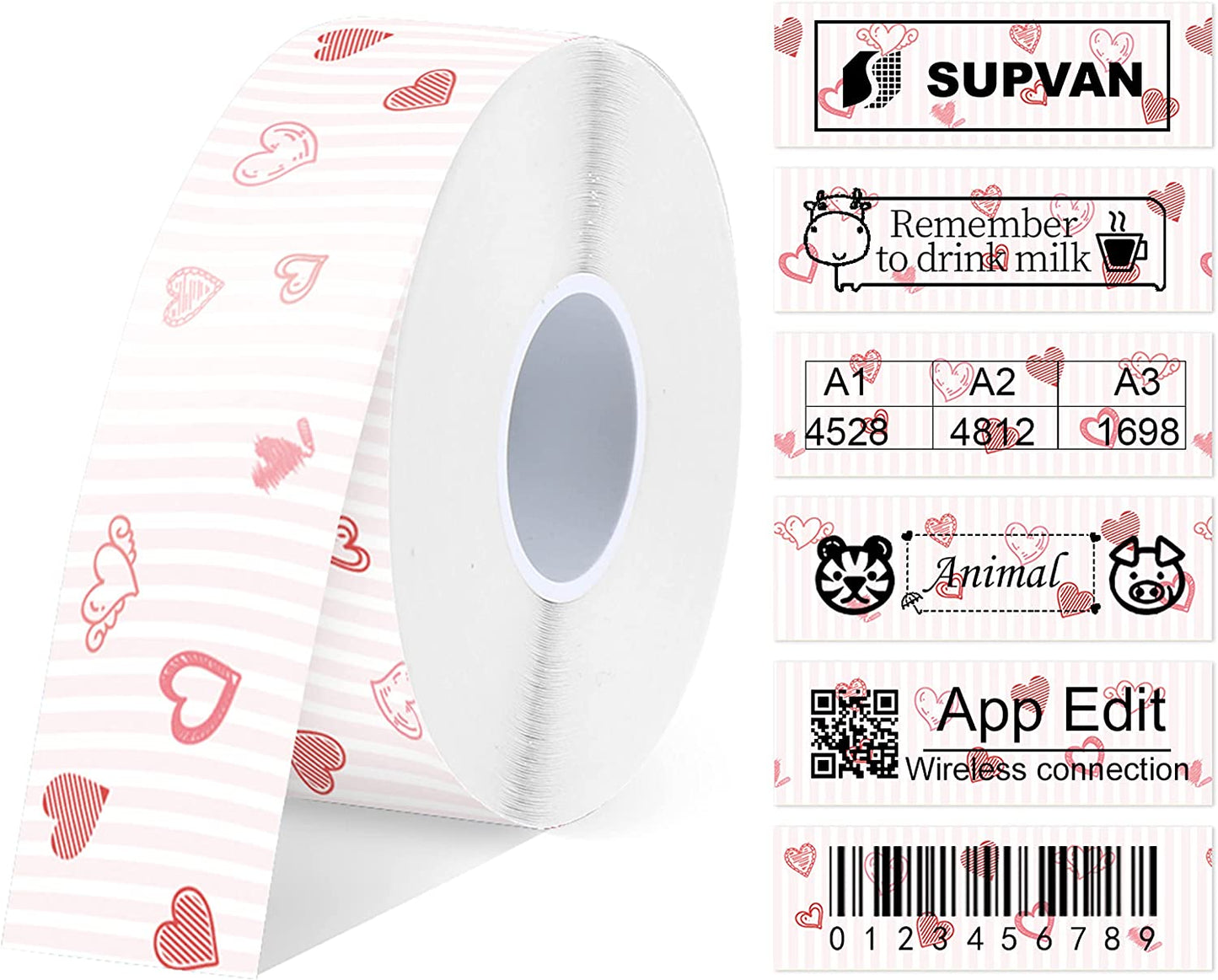 SUPVAN E10 Continuous Label Maker Label Tape Printer Paper